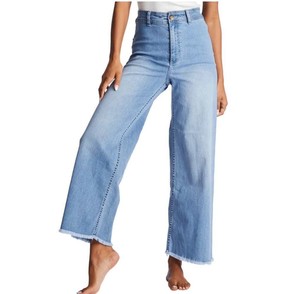 Billabong Light Blue High-Rise Wide Leg Jeans